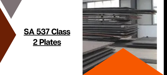 Large steel plates stacked indoors for fabrication and construction applications